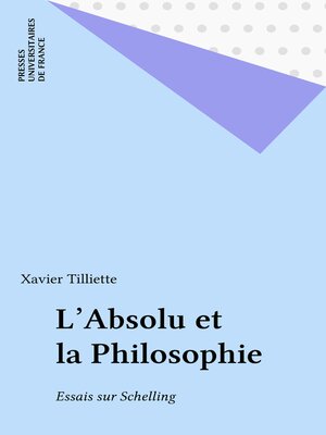 cover image of L'Absolu et la Philosophie